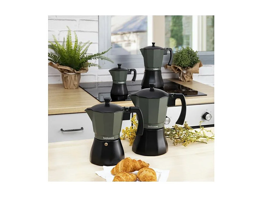 Cafétière Bidasoa Blanc Noir Aluminium (12 Tasses)