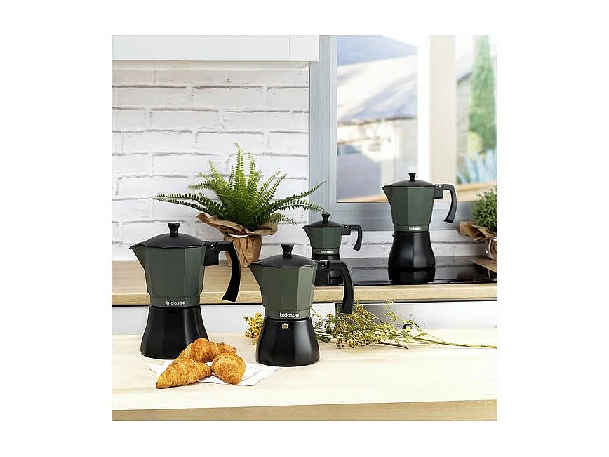 Cafétière Bidasoa Blanc Noir Aluminium (12 Tasses)