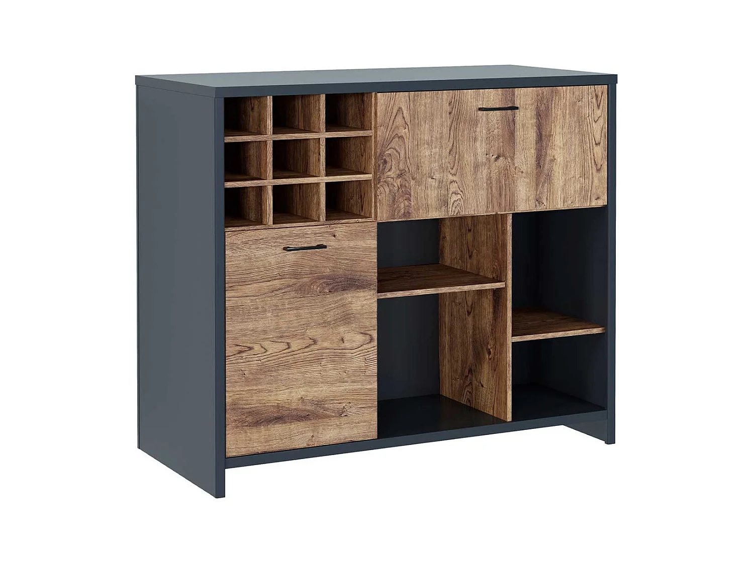 Aparador buffet Europa roble/grafito 109x125x60 cm