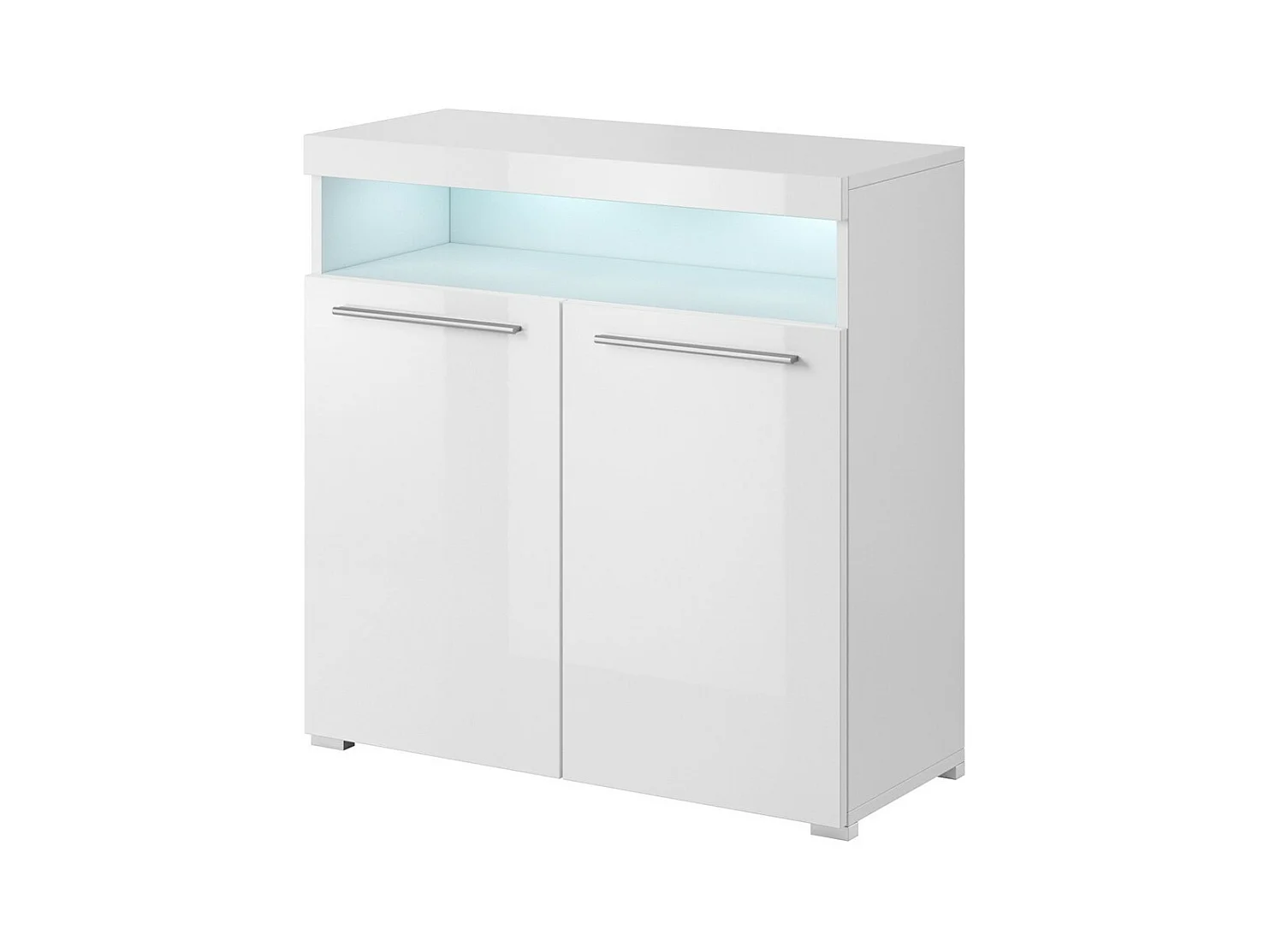 Buffet 90cm pour salon couleur blanc brillant collection BOMBAY