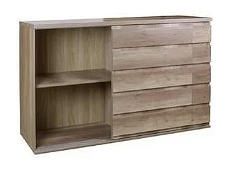 Buffetkast ROMI met 2 schuifdeuren - Kleur canyon dab - 160 x 99 x 55 cm