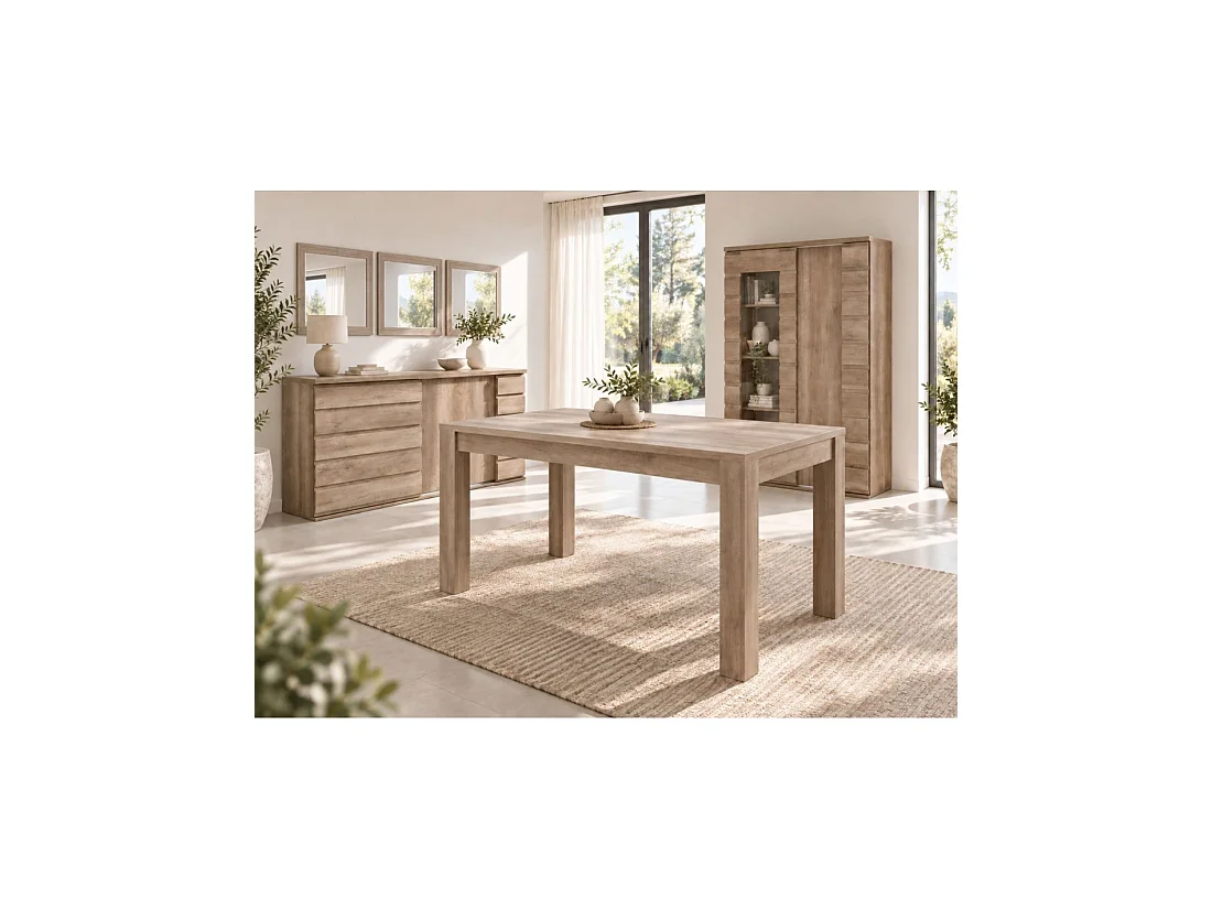 Buffet ROMI chêne Dab Canyon 160 cm – 2 portes coulissantes et grand espace de rangement
