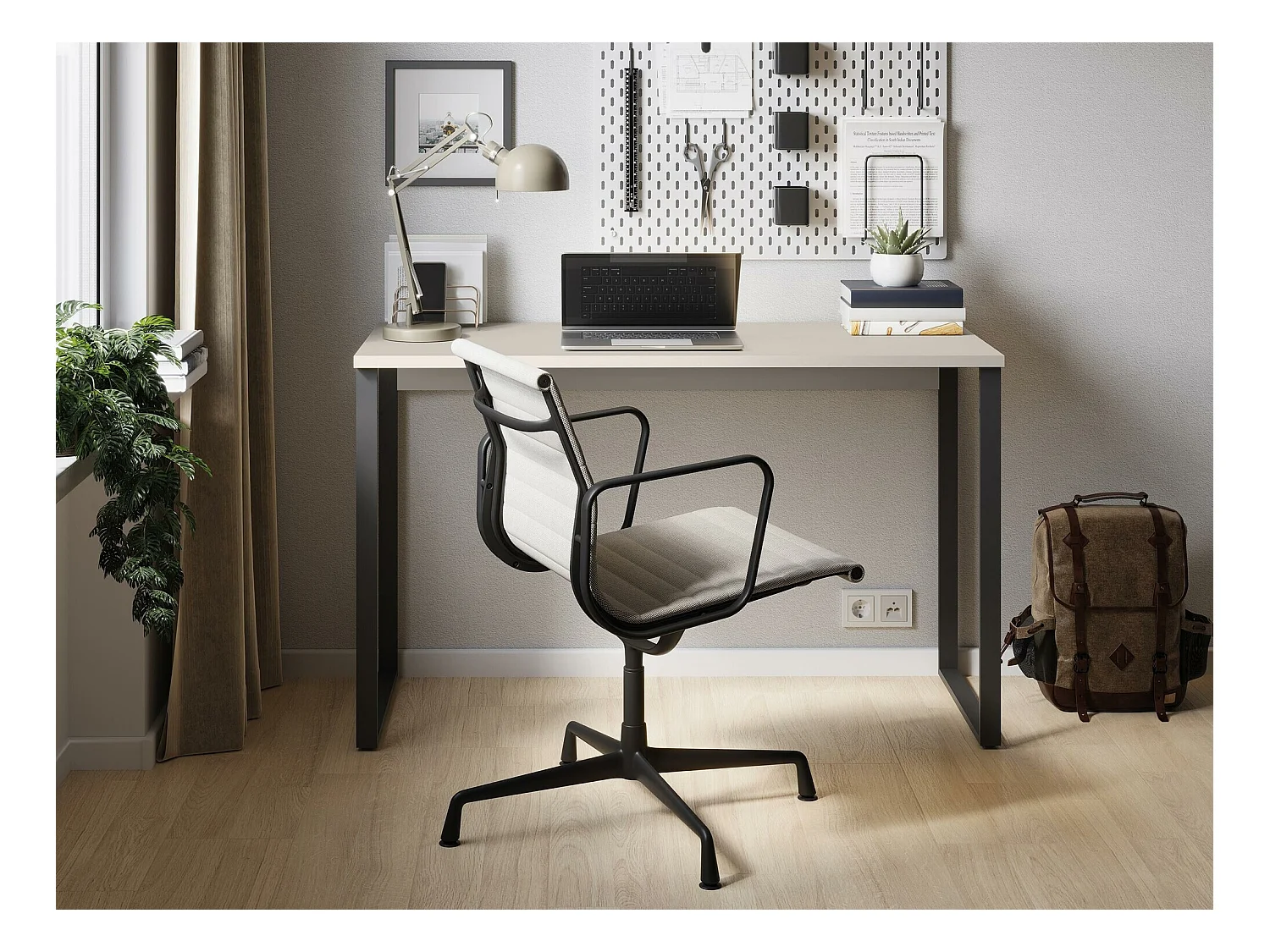 Bureau Delruvi 107, 77x125x55cm, Cachemire|Noir