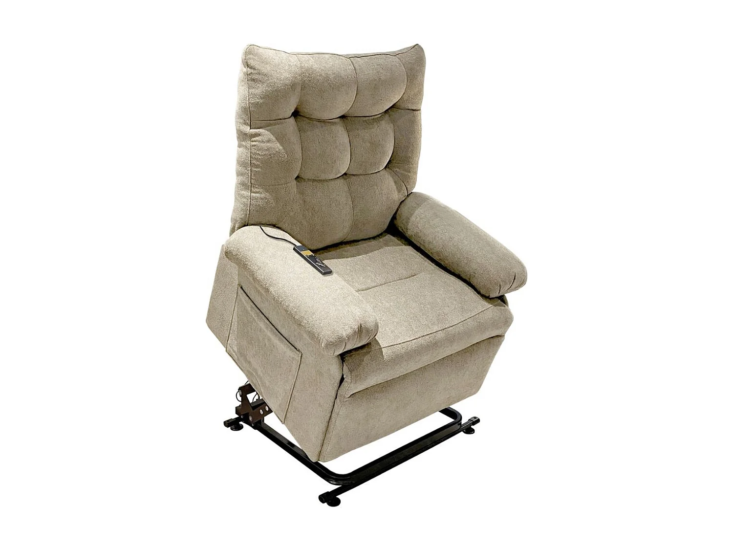 Sillón relax Major elevable con mando de control beige 102x68x73 cm Adec