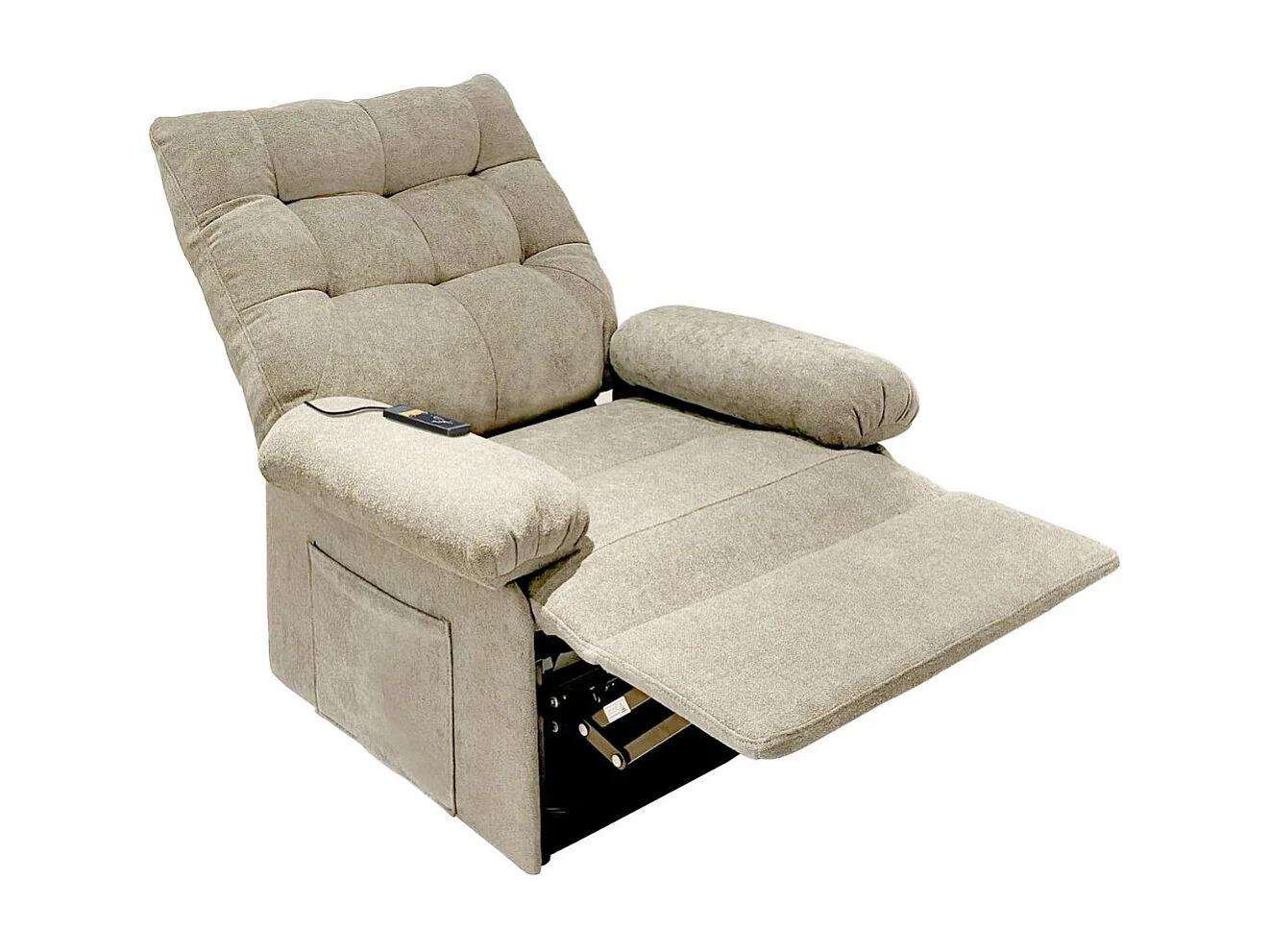 Sillón relax Major elevable con mando de control beige 102x68x73 cm Adec