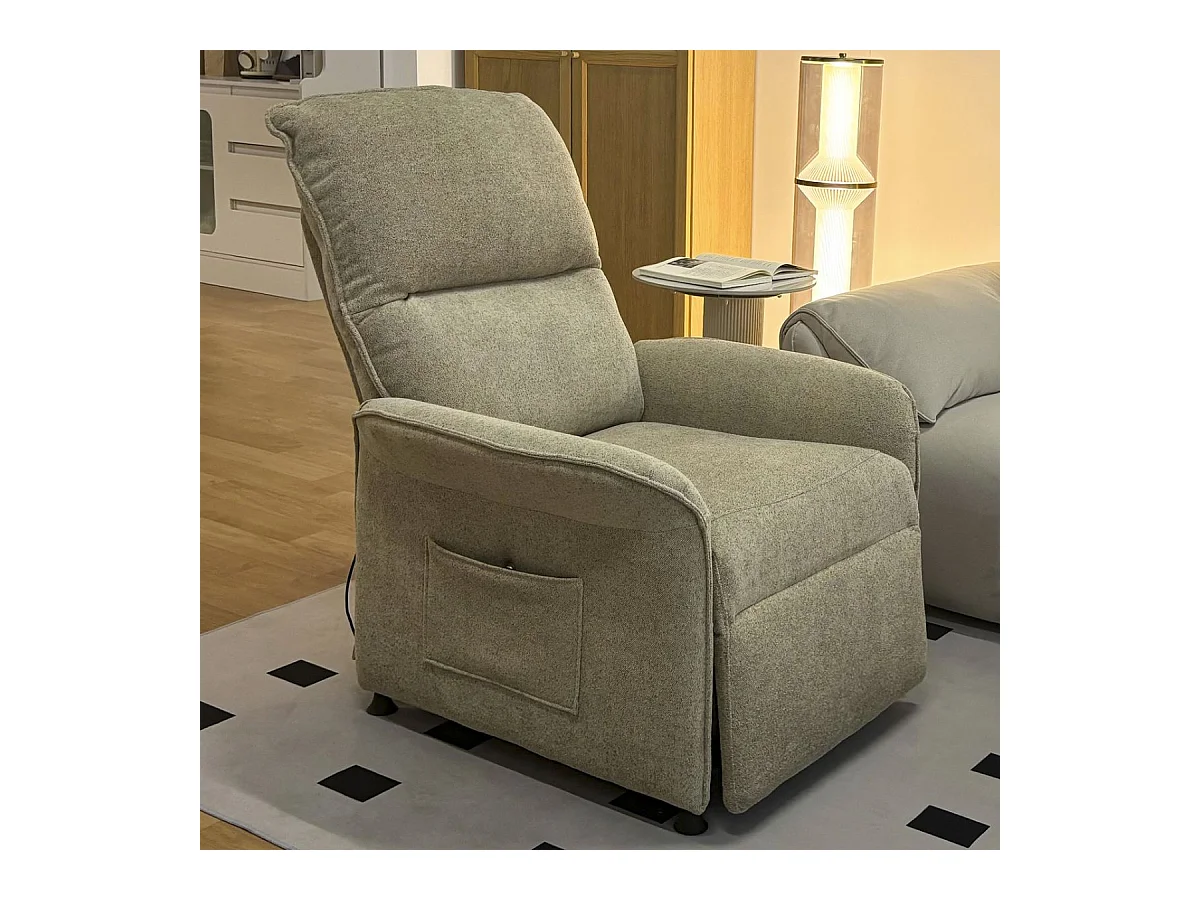 Sillón relax Shiatsu función masaje beige 100x70x87 cm Adec