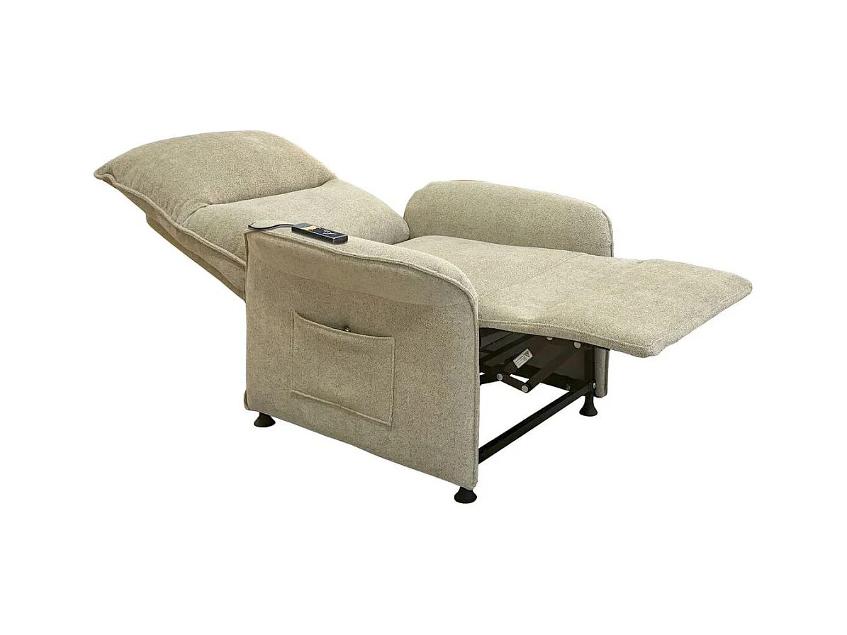 Sillón relax Shiatsu función masaje beige 100x70x87 cm Adec