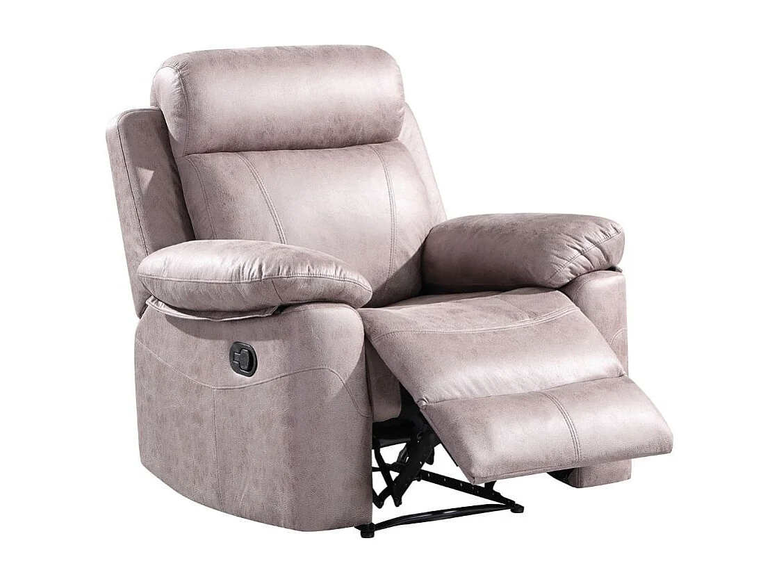 Sillón relax Memphis Deluxe individual apertura manual gris 102x106x96 cm
