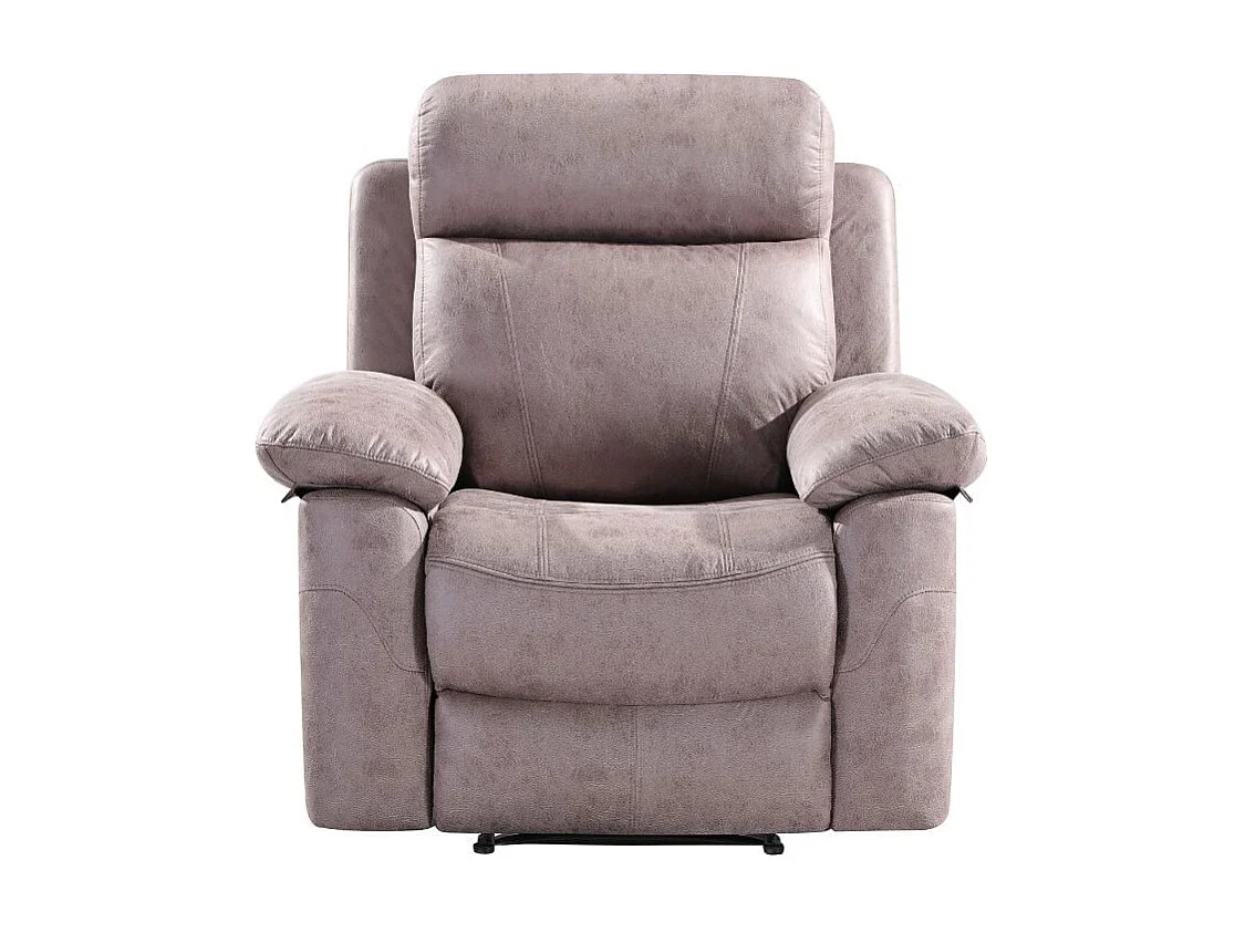 Sillón relax Memphis Deluxe individual apertura manual gris 102x106x96 cm