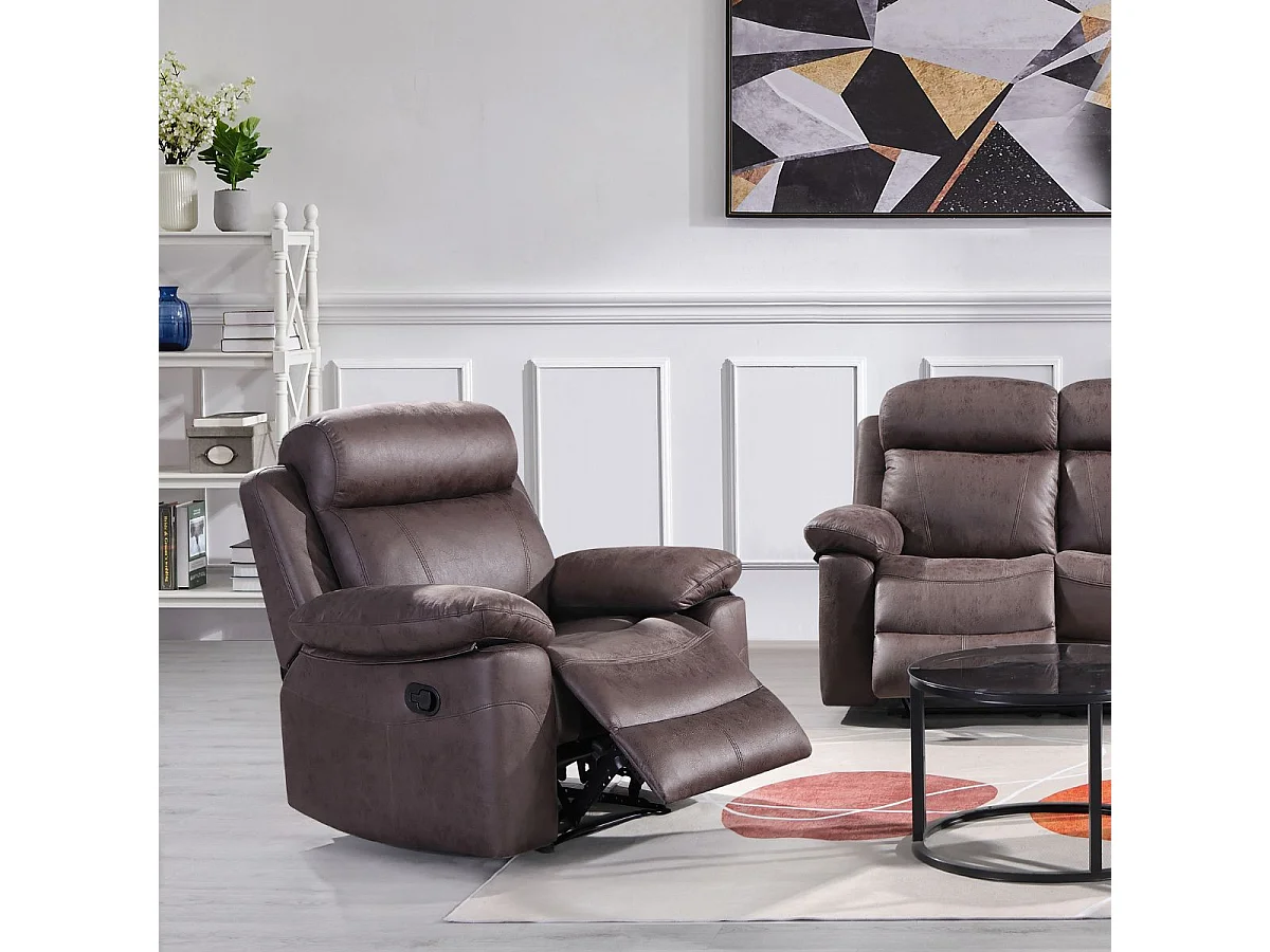 Sillón relax Memphis Deluxe individual apertura manual marengo 102x106x96 cm