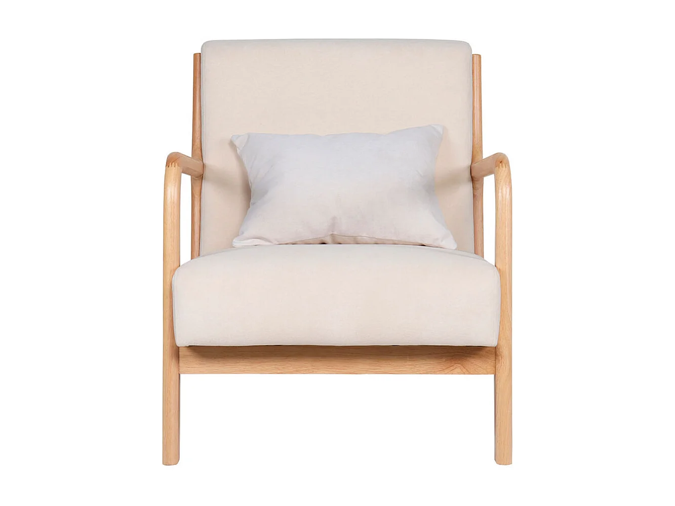 Butaca Tokio asiento acolchado tapizado microfibra beige/natural 72x65x83 cm Adec