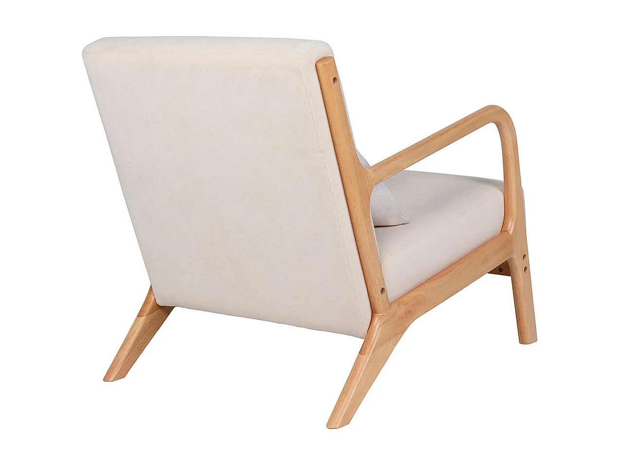 Butaca Tokio asiento acolchado tapizado microfibra beige/natural 72x65x83 cm Adec