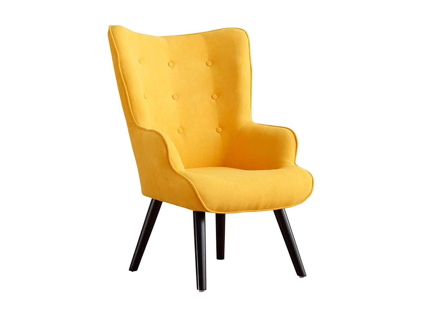 Butaca Voss diseño capitoné mostaza 95x71x75 cm Adec