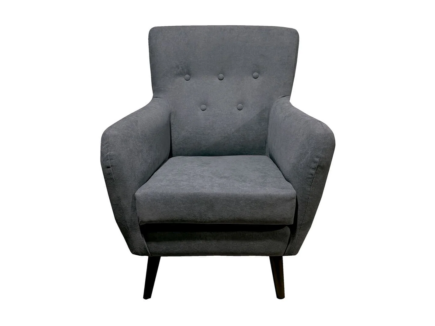 Butaca Marta respaldo alto con reposabrazos grafito 96x70x67 cm