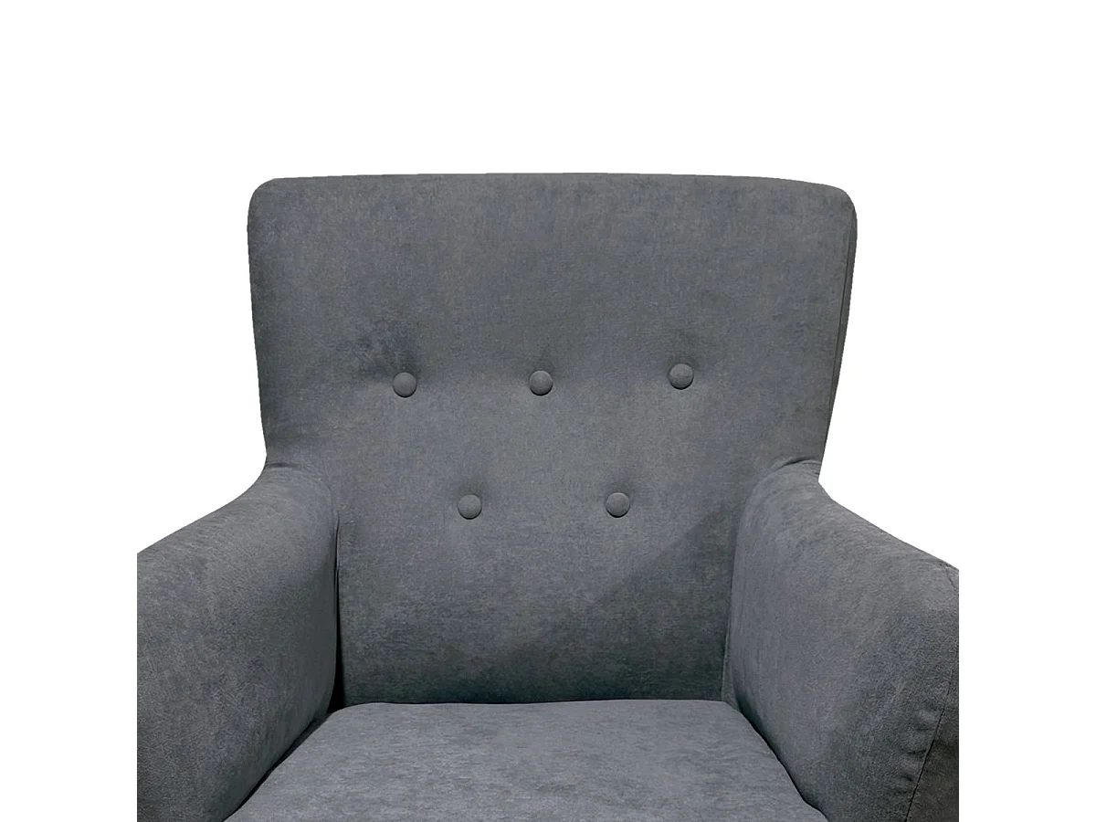 Butaca Marta respaldo alto con reposabrazos grafito 96x70x67 cm