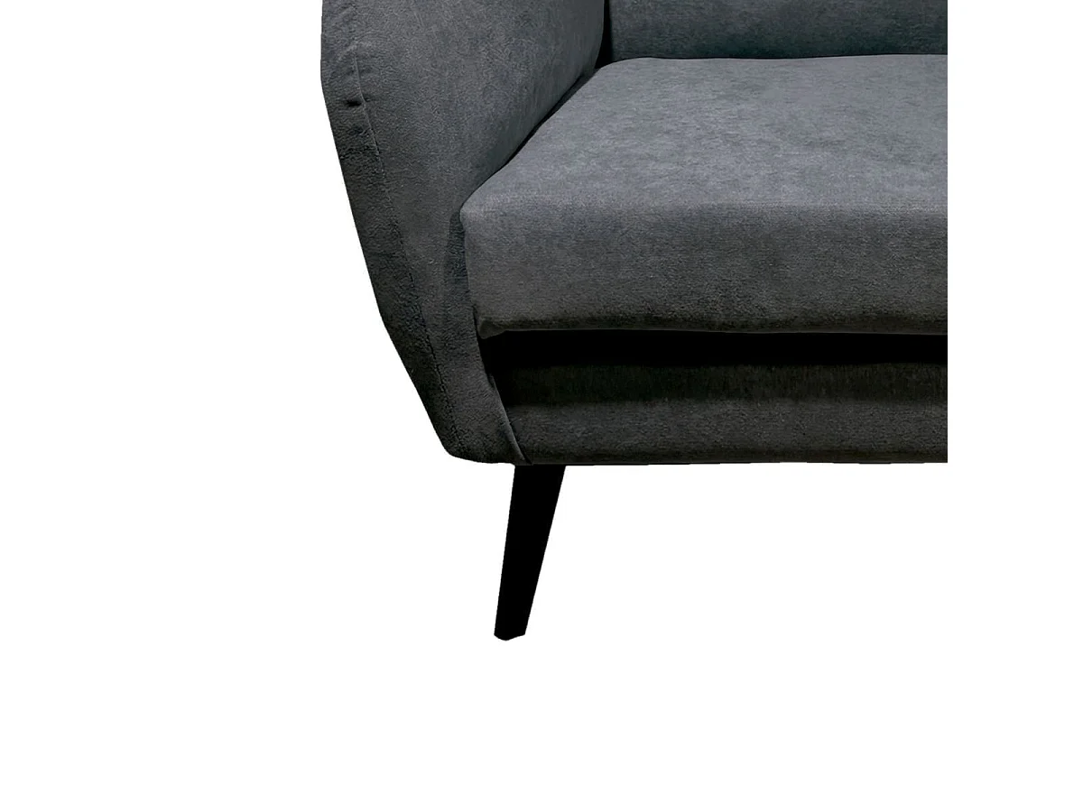 Butaca Marta respaldo alto con reposabrazos grafito 96x70x67 cm