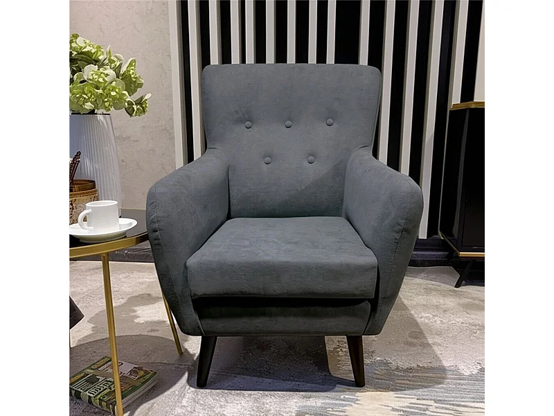 Butaca Marta respaldo alto con reposabrazos grafito 96x70x67 cm