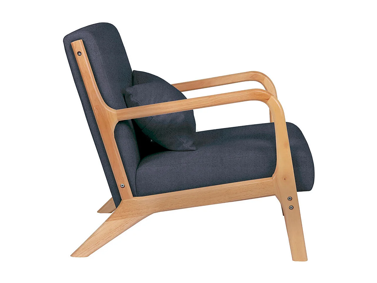 Butaca Tokio asiento acolchado tapizado microfibra gris/natural 72x65x83 cm Adec