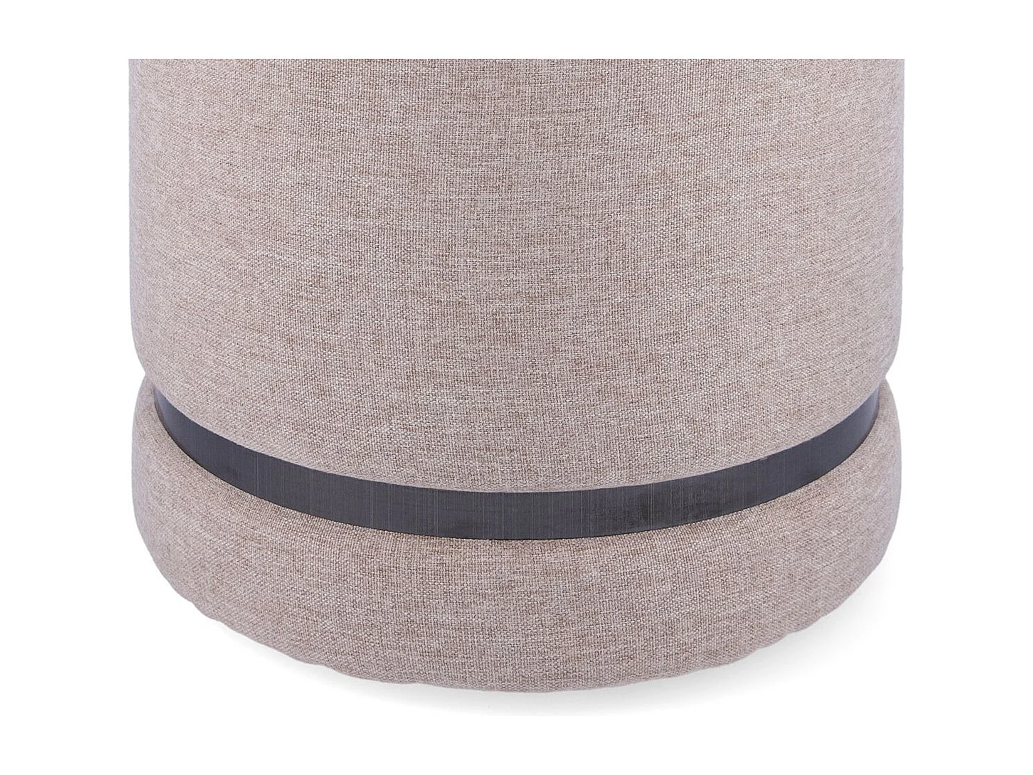 Puff almacenaje MOA Vinthera acolchado beige Ø32x40 cm