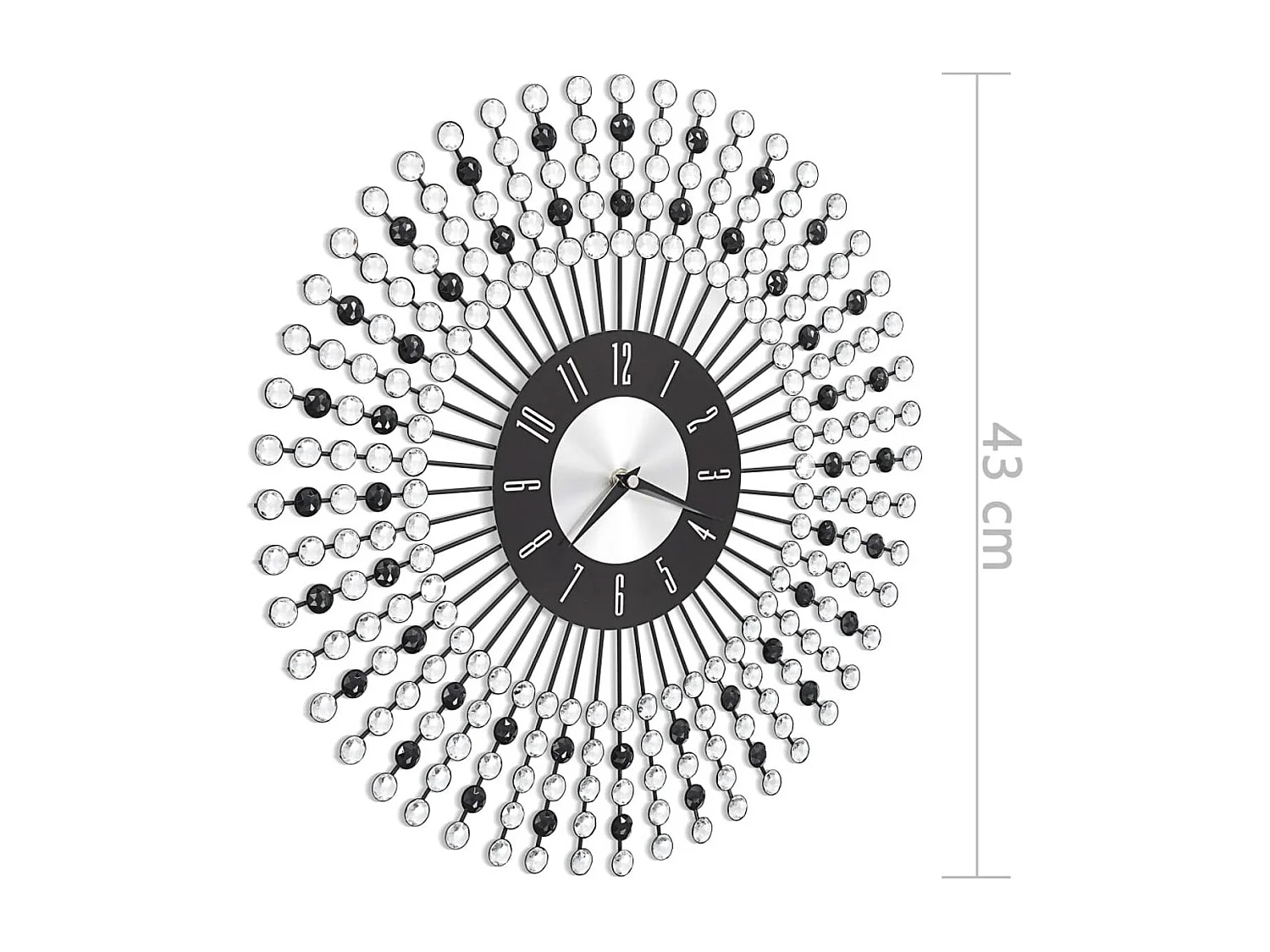 Horloge murale Métal 43 cm Noir