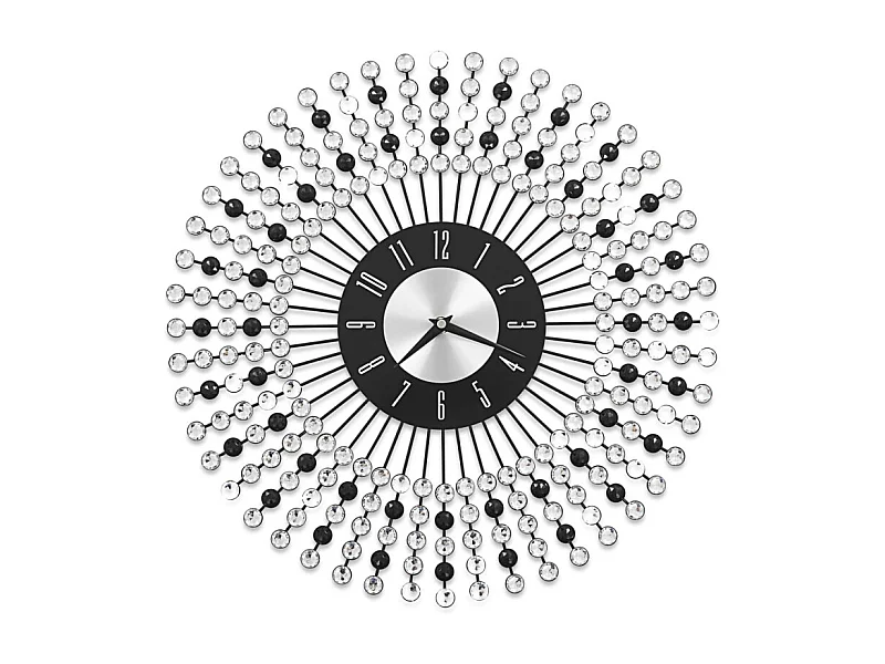 Reloj decorativo de pared metal negro Ø43cm