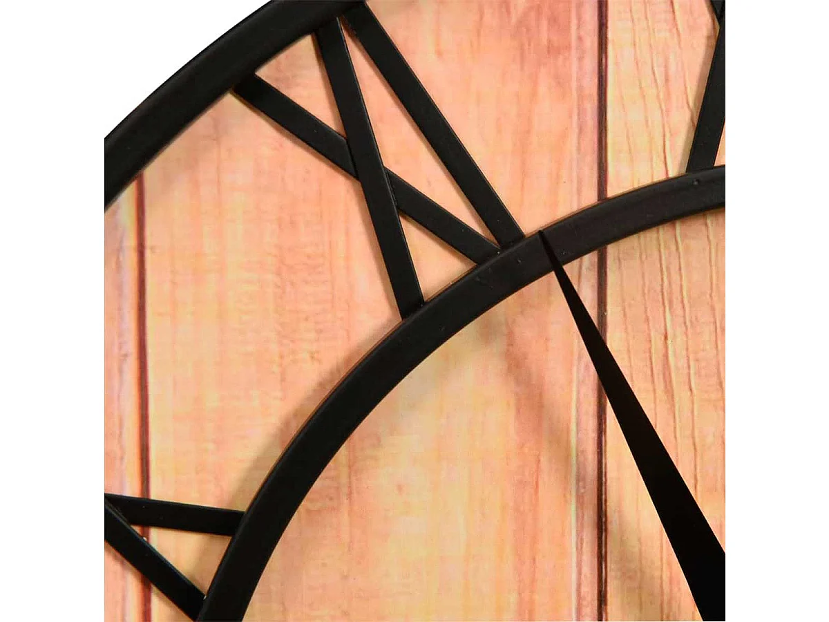 Wanduhr 39 cm Braun und Schwarz MDF und Eisen