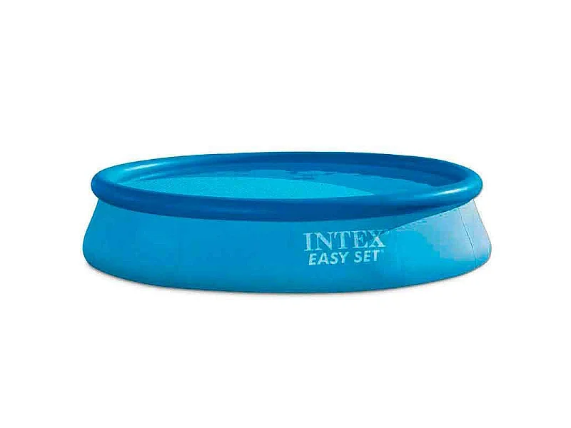 Piscine ronde gonflable Intex Easy Set 396×84 cm Bleu Capacité de 7290L en PVC-Polyester Triple Couche