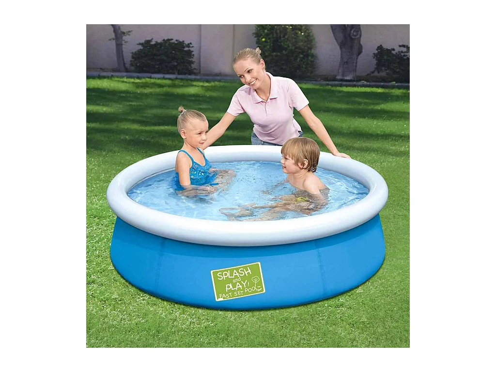 VidaXL Piscina hinchable infantil Bestway 3 capas resistentes azul Ø152 cm