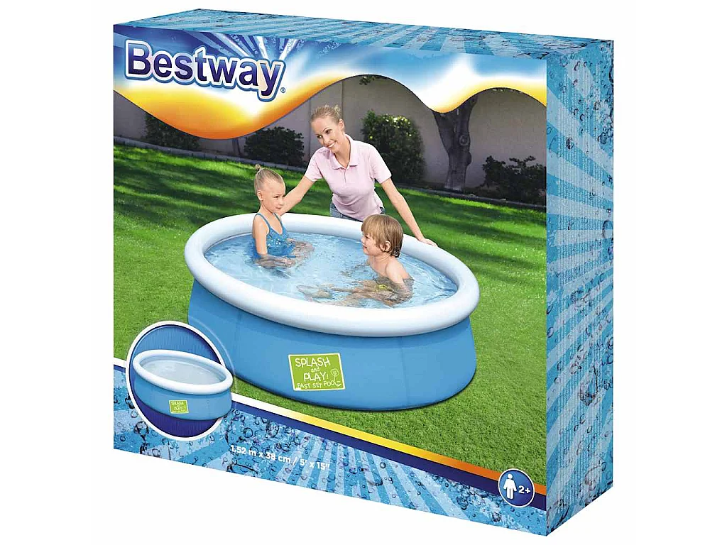Piscine cadre My First Frame Bestway 152x38 cm Bleu PVC 3 couches Piscine gonflable