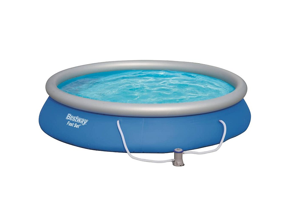 VidaXL Piscina hinchable Fast Set Bestway con bomba azul Ø457x84 cm