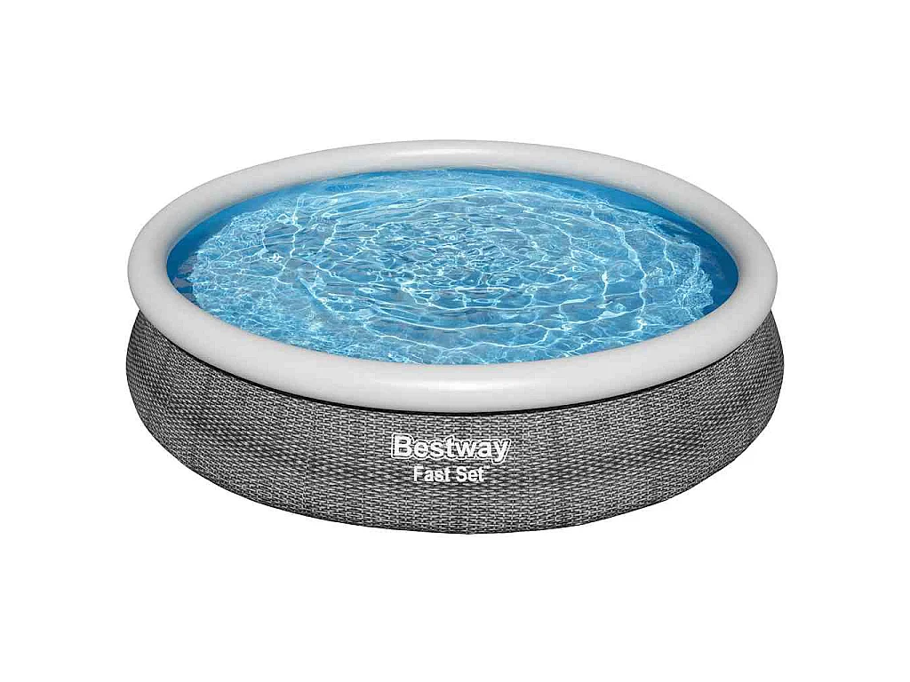 Ensemble piscine gonflable Bestway 366x76 cm avec parois DuraPlus, impression rotin et pompe de filtration