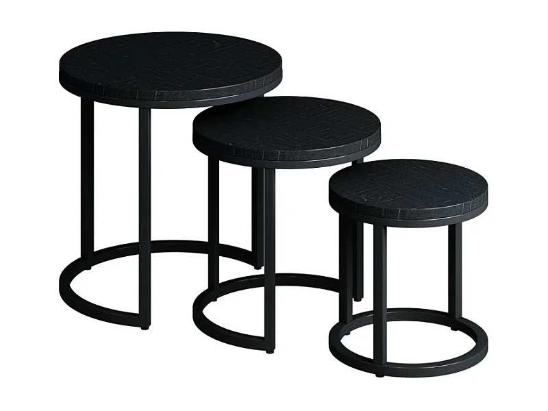 Mesa baja colección PLATO negra.