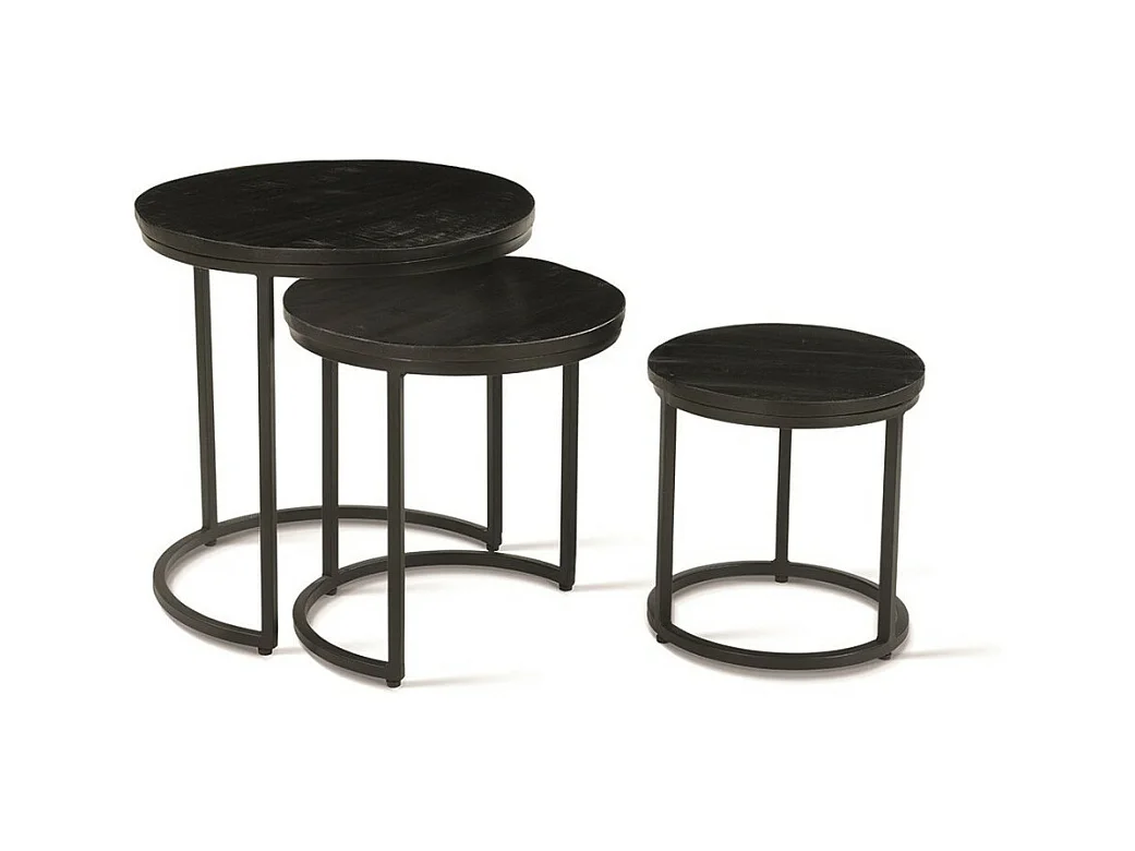 Mesa de centro coleção PLATO preta.