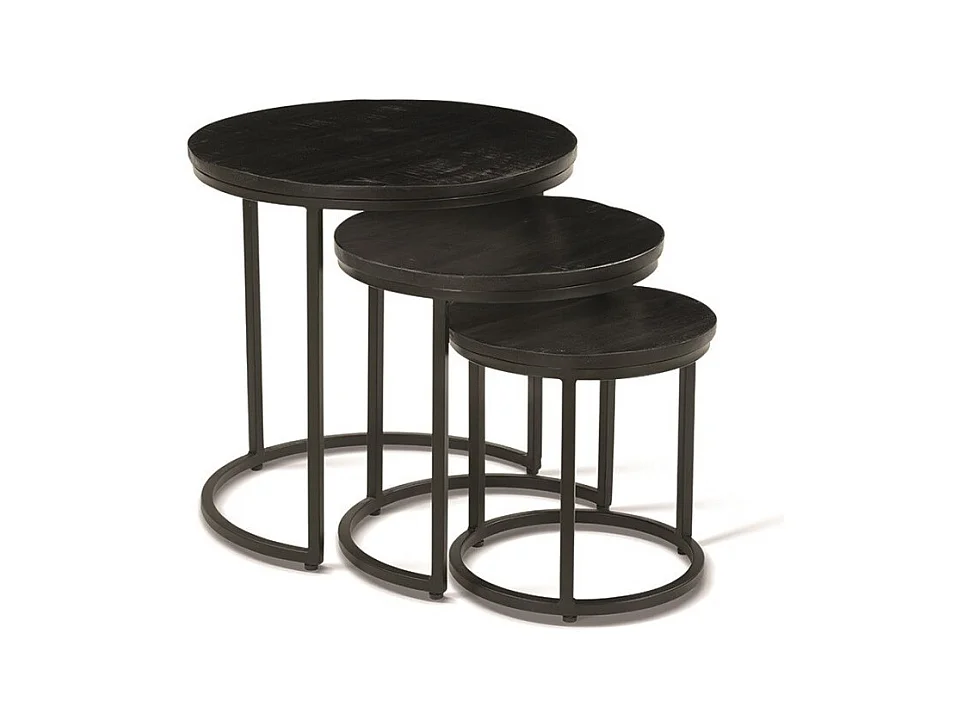 Mesa de centro coleção PLATO preta.