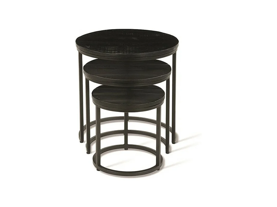Mesa de centro coleção PLATO preta.
