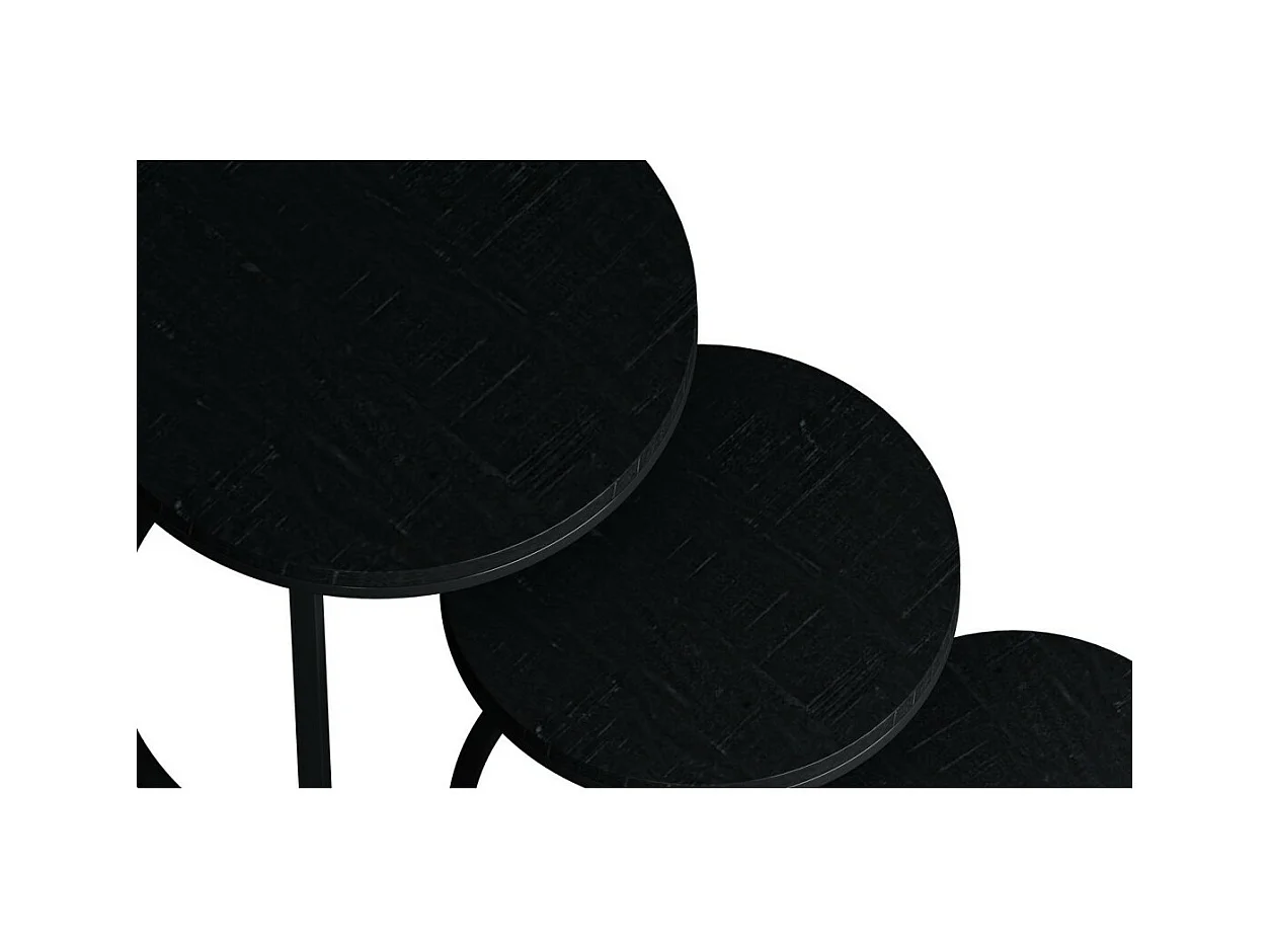 Mesa de centro coleção PLATO preta.