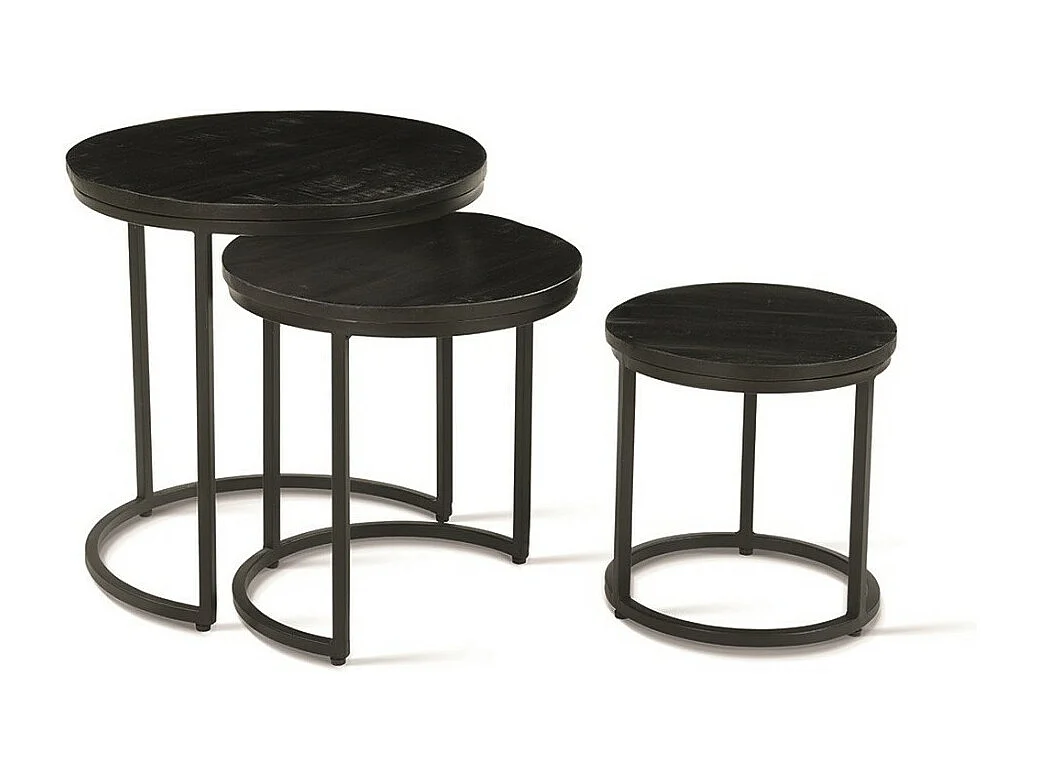 Mesa de centro coleção PLATO preta.