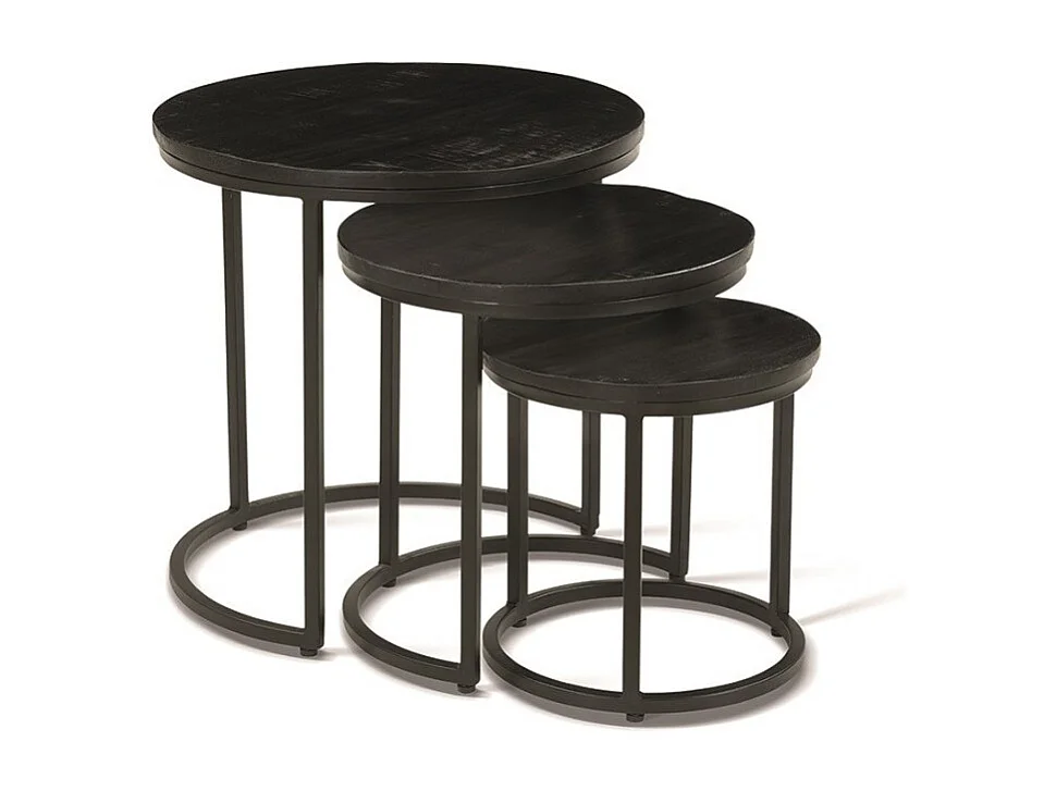 Mesa de centro coleção PLATO preta.