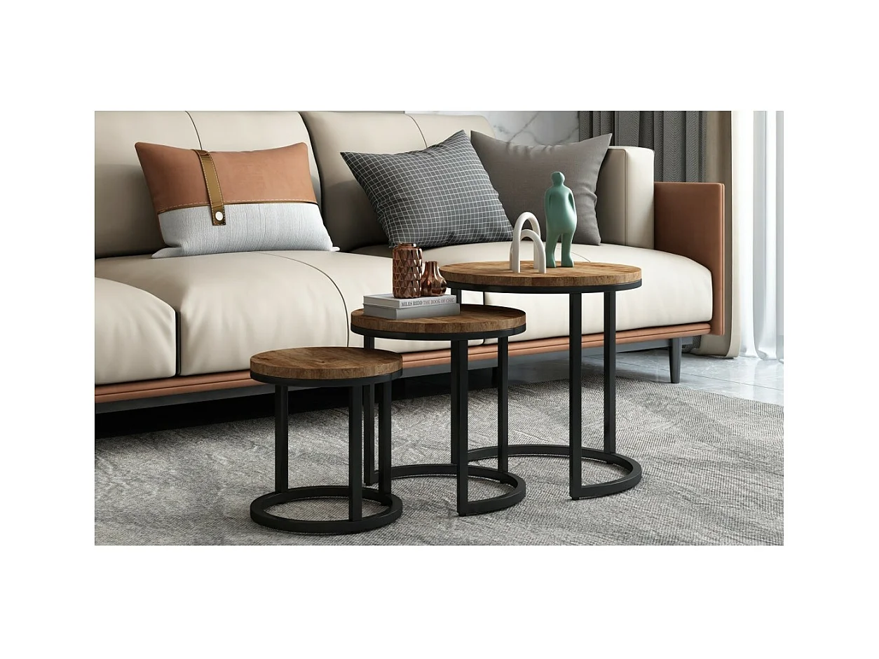 Mesa baja colección PLATO mangolia.