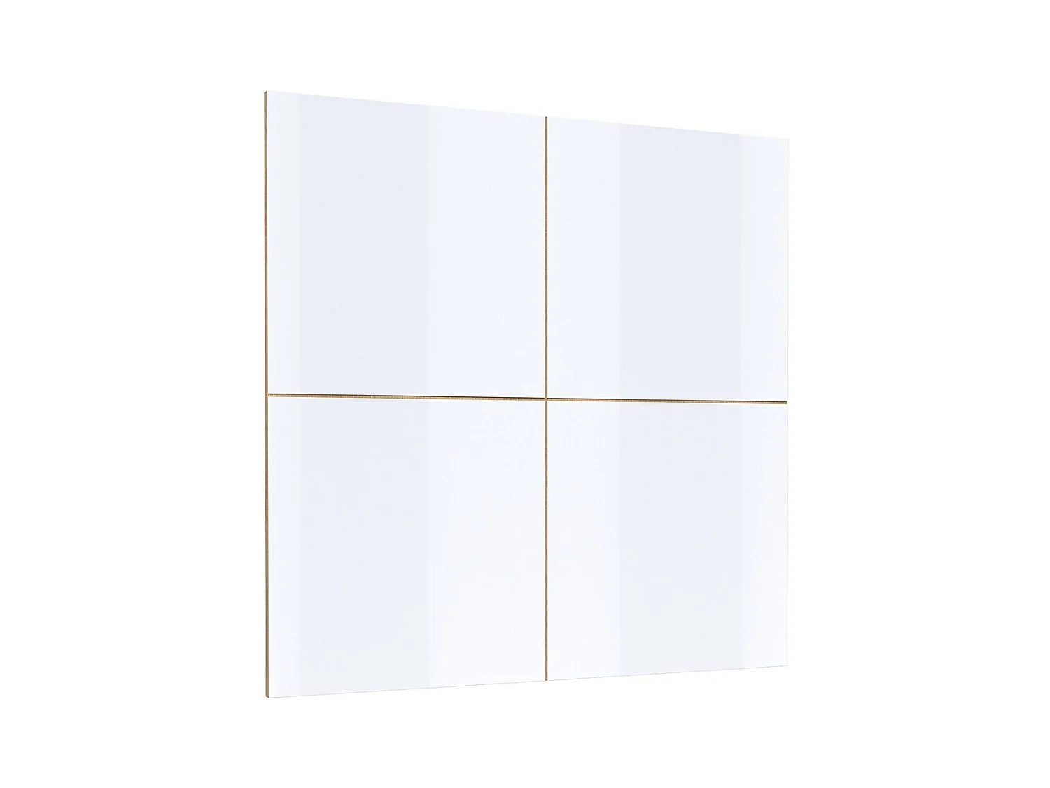 Panneaux muraux décoratifs blanc brillant sur support fond chêne. collection CLARA