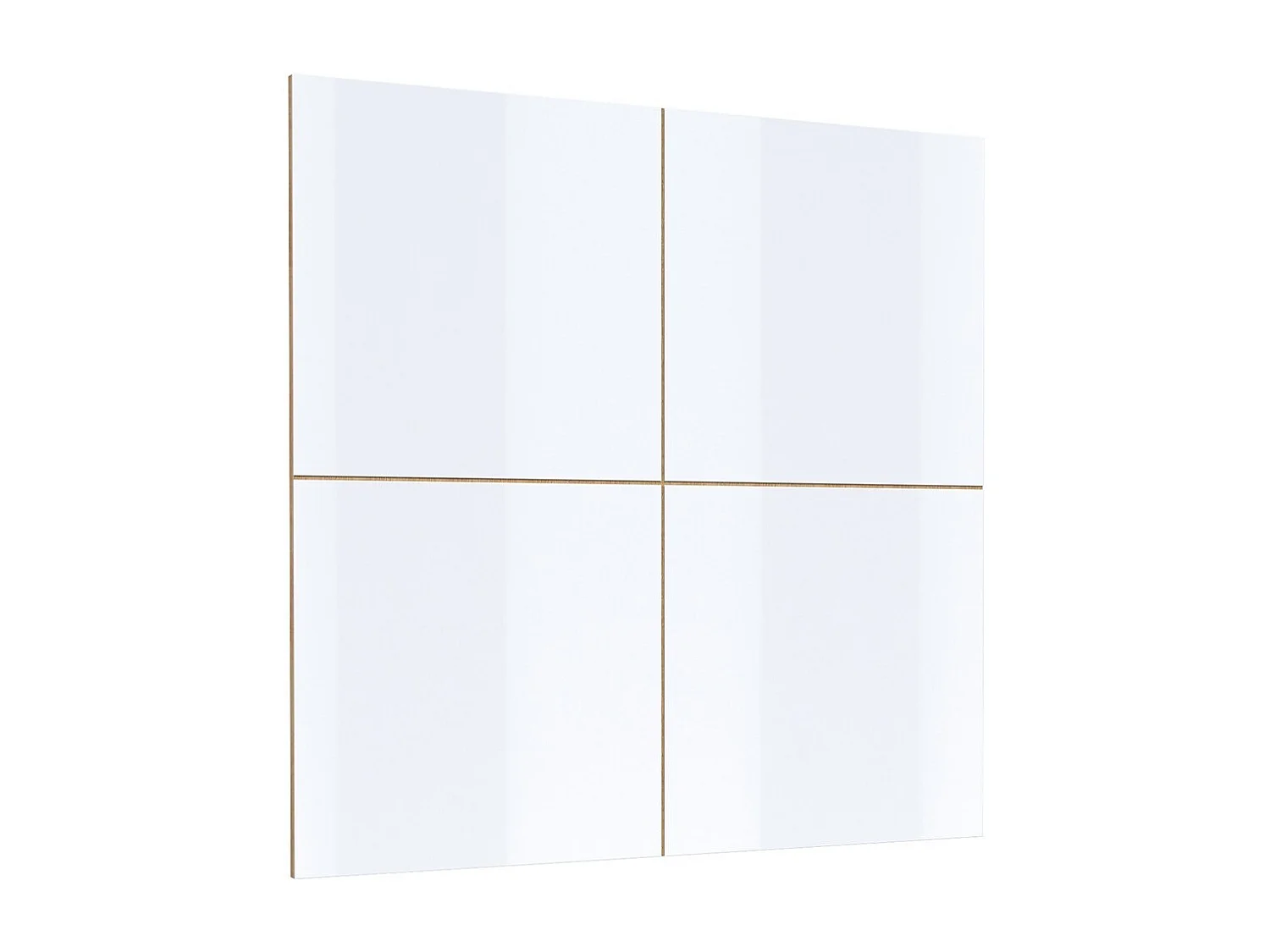 Panneaux muraux décoratifs blanc brillant sur support fond chêne. collection CLARA