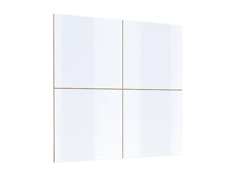 Painéis decorativos de parede em branco brilhante com base em carvalho. Coleção CLARA