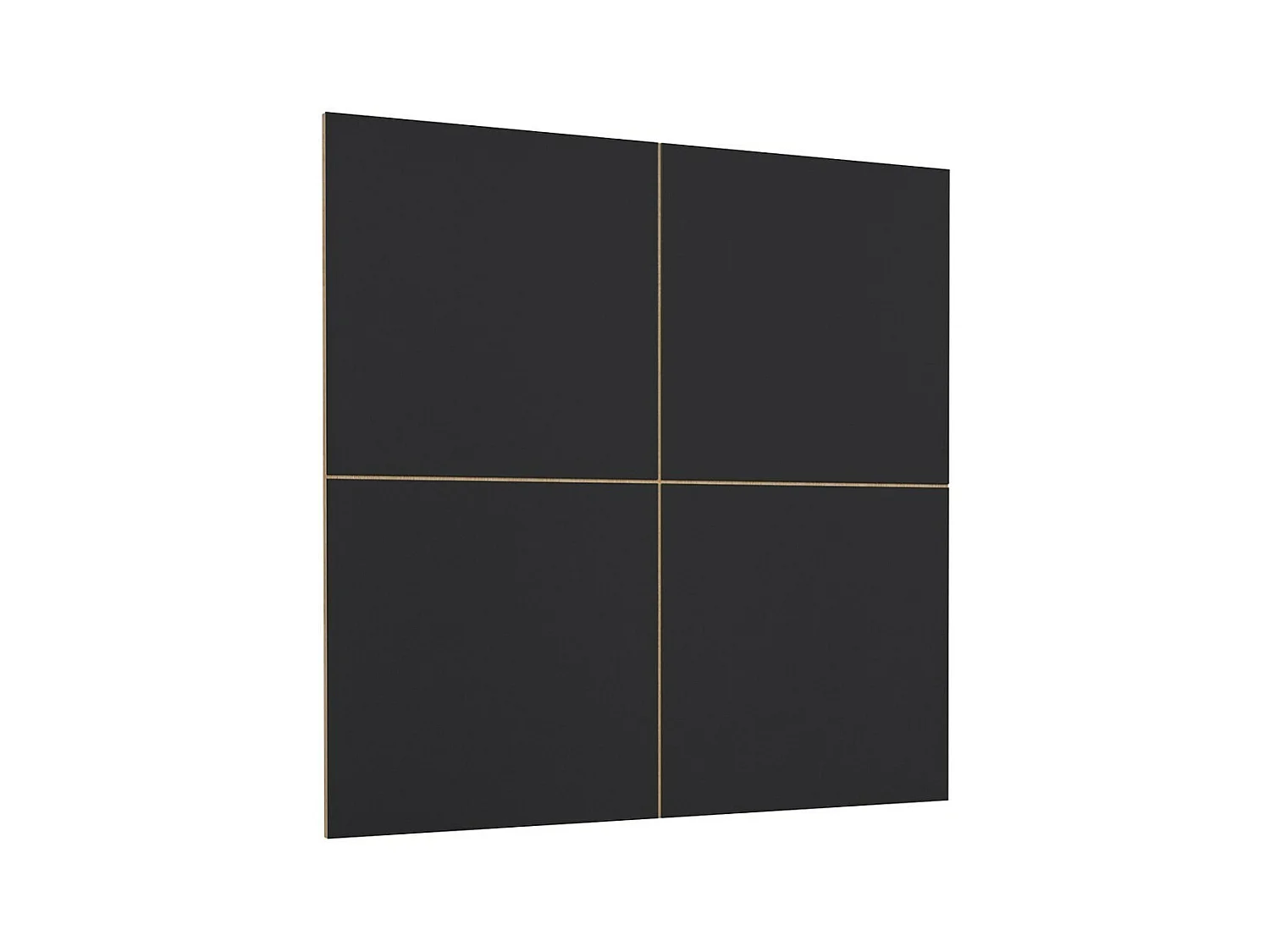 Panneaux muraux décoratifs noir mat sur support fond chêne. collection CLARA