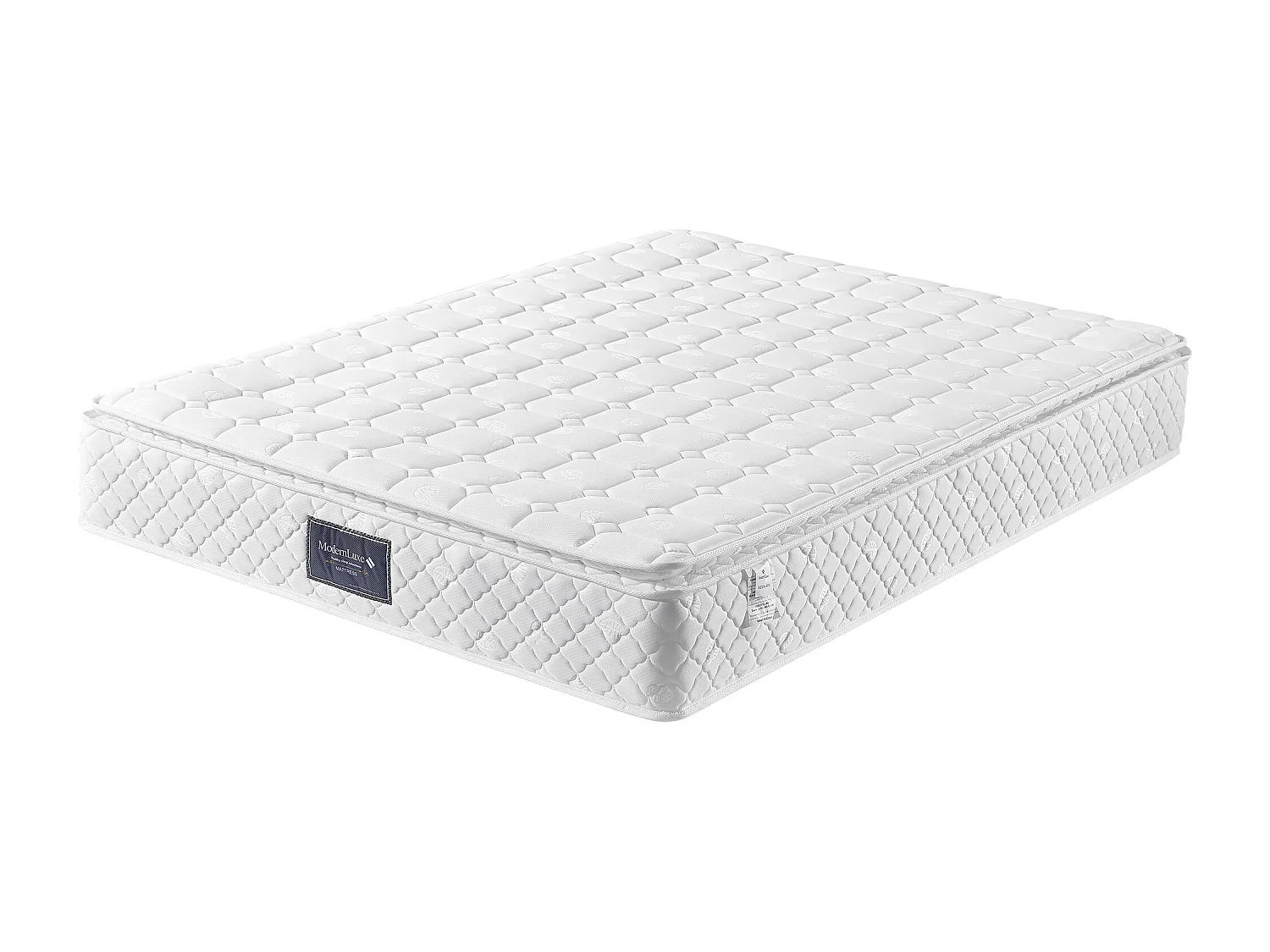 Gepolstertes Doppelbett mit Stauraum - 160 x 200 cm - Kopfteil + Matratze - Leds + USB - Massivholz und Leinenstoff - Grau