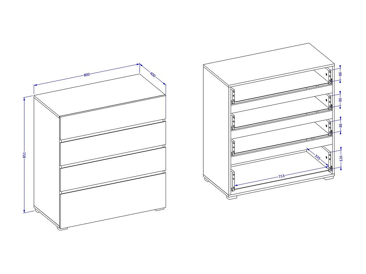 Habitación completa HAVANA beige y negro - Cama 160x200, armario de 4 puertas, mesitas de noche y cómoda