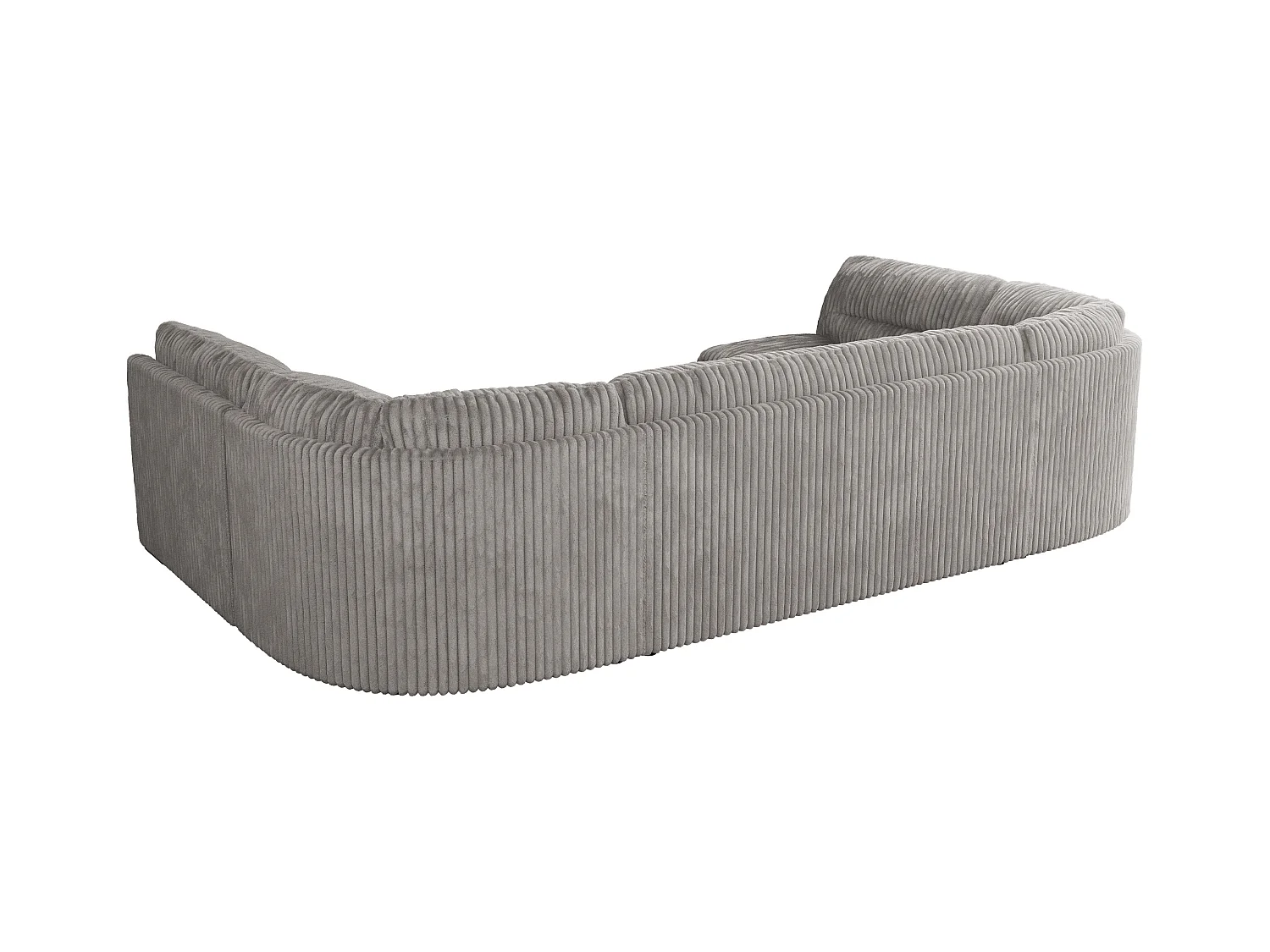 Ecksofa MORBIDO U, XXL Wohnlandschaft mit schlaffunktion - Hellgrau Cord