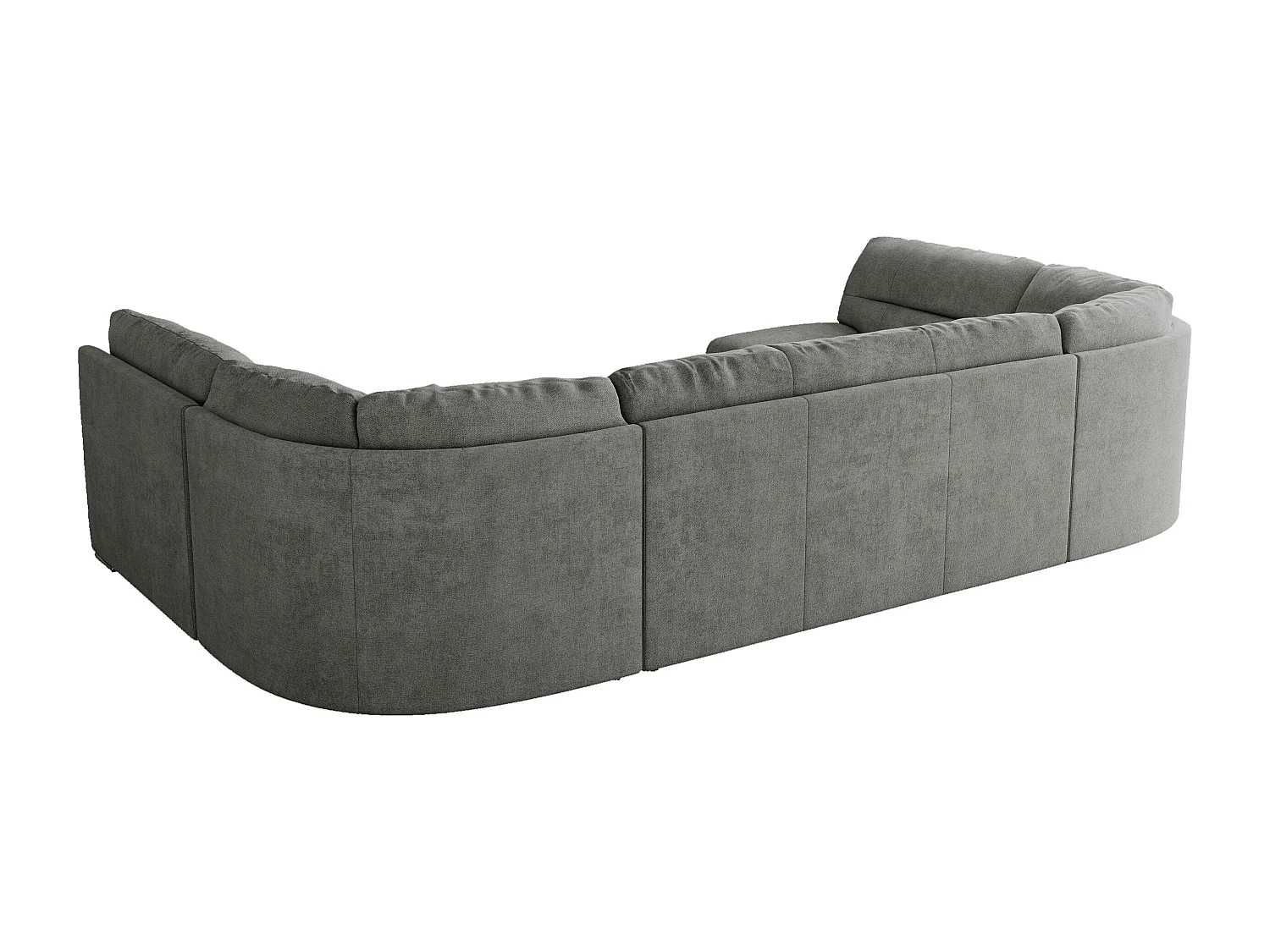 Ecksofa MORBIDO U, XXL Wohnlandschaft mit schlaffunktion - Grau Stukture