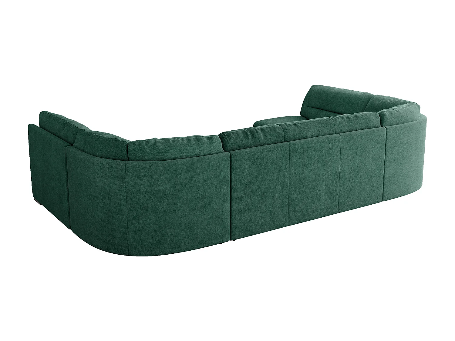 Ecksofa MORBIDO U, XXL Wohnlandschaft mit schlaffunktion - Grün Stukture