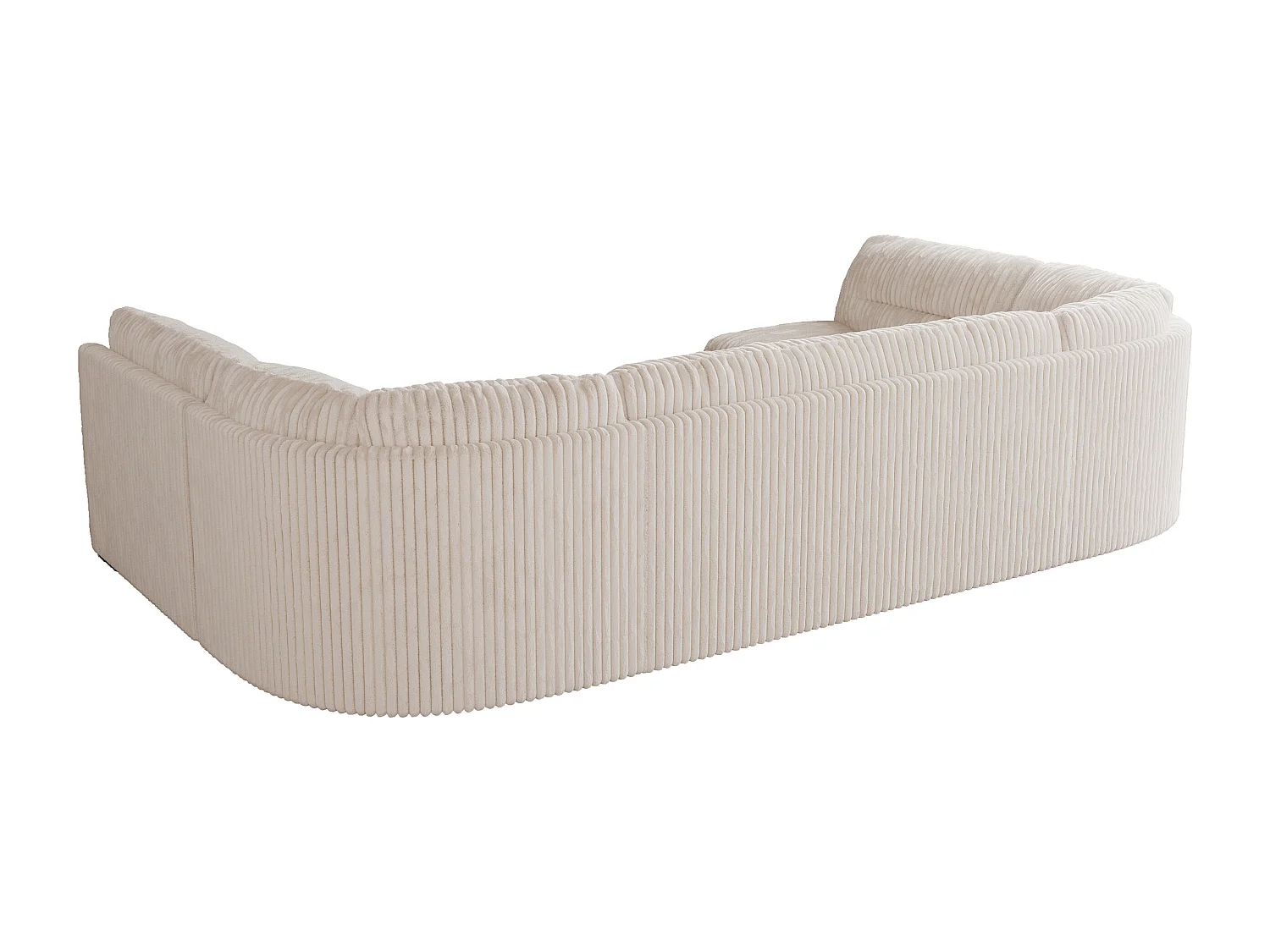 Ecksofa COMODO U, Große Wohnlandschaft, mit Schlaffunktion - Beige Cord