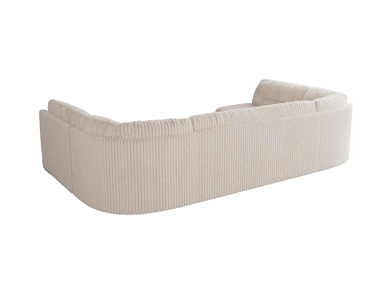 Ecksofa MORBIDO U, XXL Wohnlandschaft mit schlaffunktion - Beige Cord